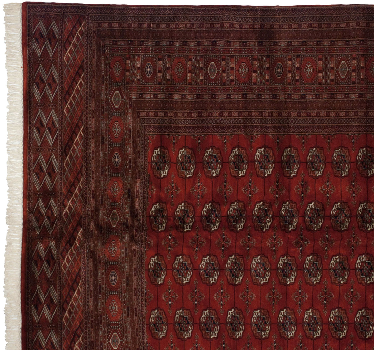 12.5x13 Vintage Fine Bokhara Square Carpet