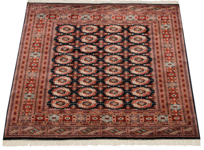 5.5x6 Vintage Fine Bokhara Square Carpet