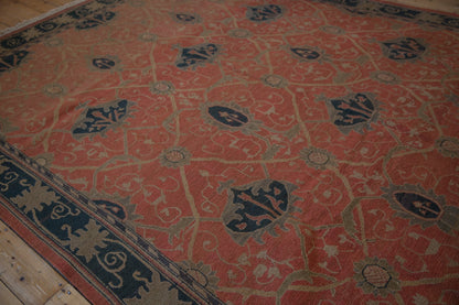 9x12 Vintage Tea Washed Indian Arts And Crafts Soumac Design Carpet