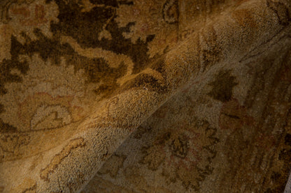 6x9.5 Gold Wash Indian Oushak Design Carpet