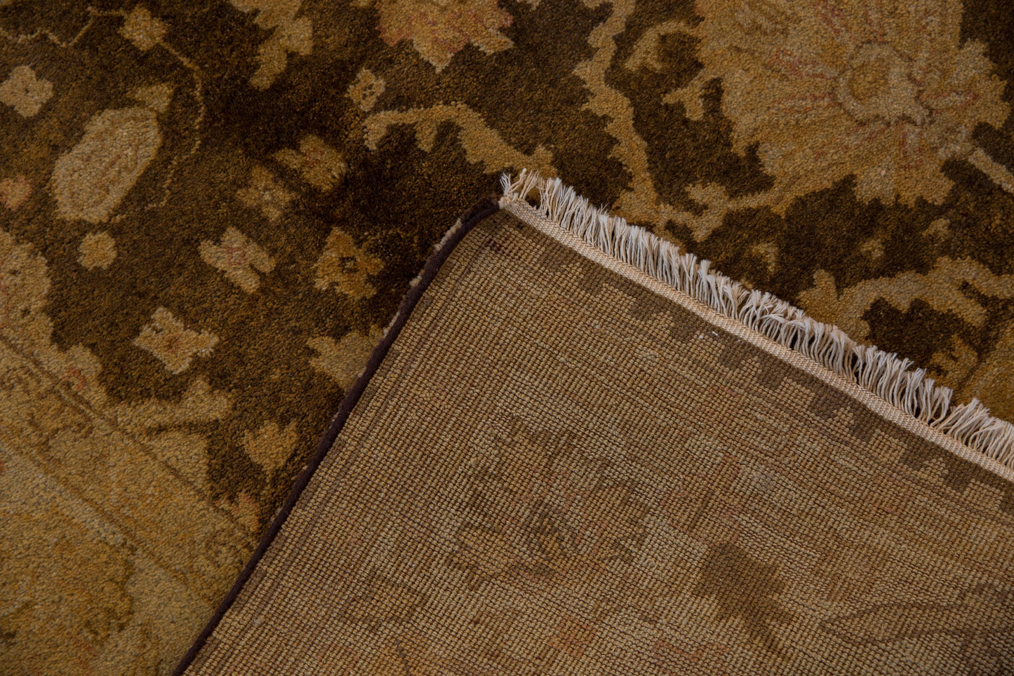 6x9.5 Gold Wash Indian Oushak Design Carpet