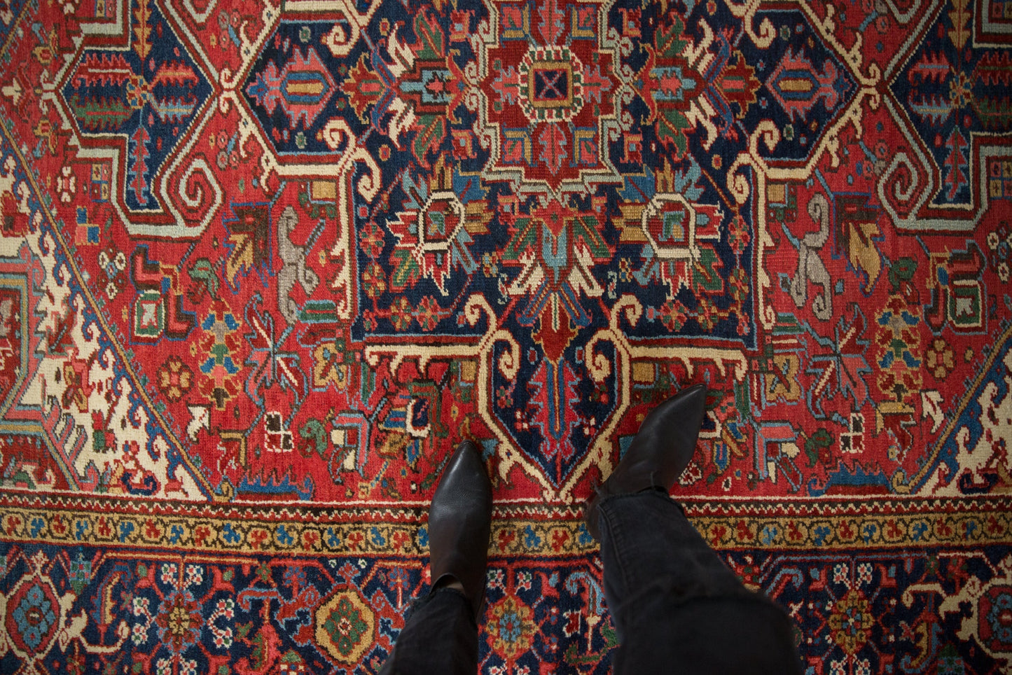 7x9.5 Vintage Heriz Carpet