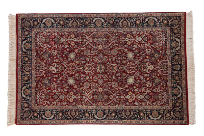 4x6 Fine Indian Tabriz Design Rug