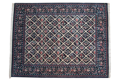 9x11.5 Vintage Pakistani Savonnerie Design Carpet