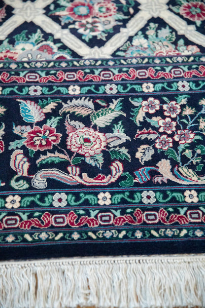 9x11.5 Vintage Pakistani Savonnerie Design Carpet