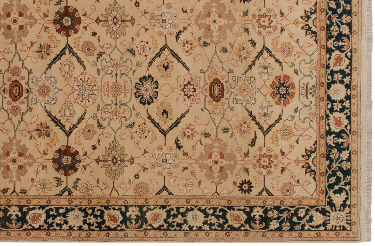 6x9.5 Vintage Indian Bijar Design Carpet