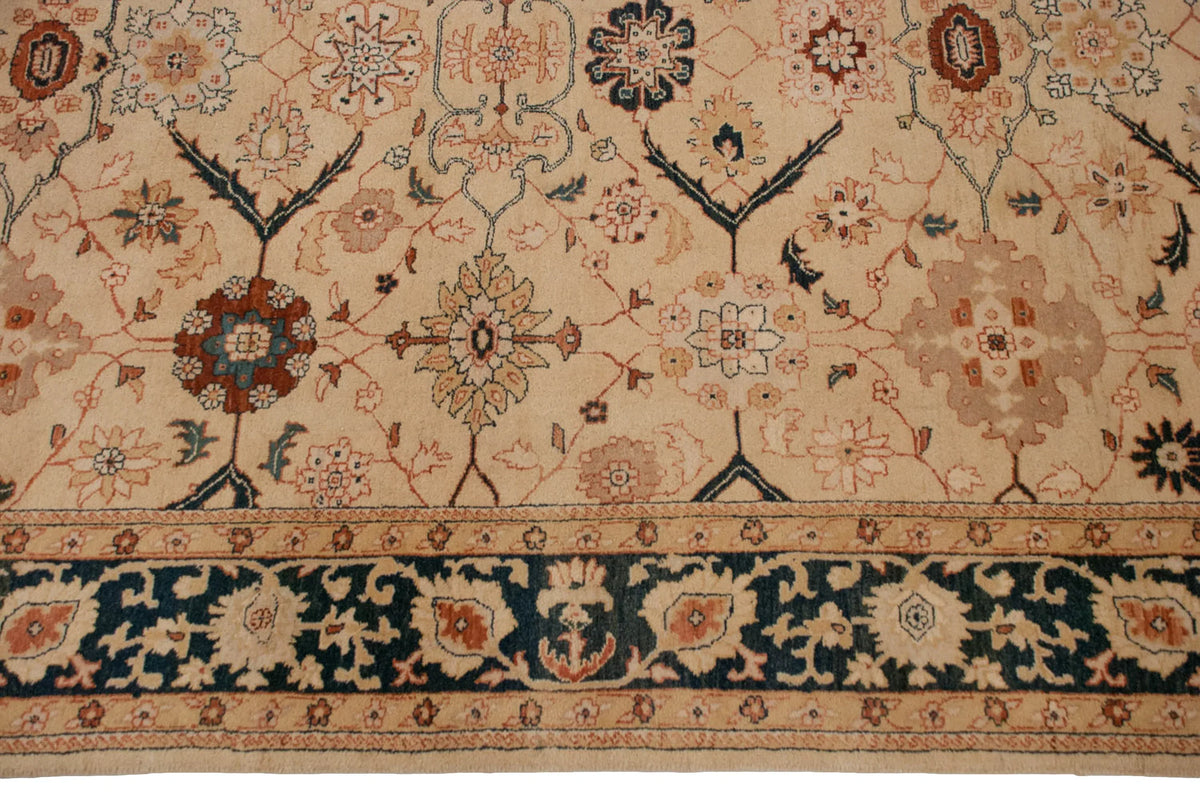 6x9.5 Vintage Indian Bijar Design Carpet