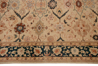 6x9.5 Vintage Indian Bijar Design Carpet