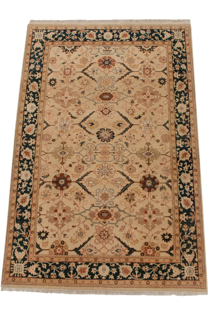 6x9.5 Vintage Indian Bijar Design Carpet