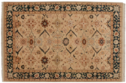 6x9.5 Vintage Indian Bijar Design Carpet