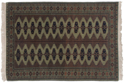 4x6 Vintage Siberian Bokhara Design Rug
