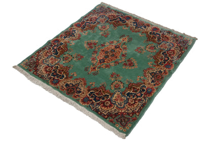 4.5x5 Vintage Kerman Square Rug
