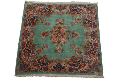 4.5x5 Vintage Kerman Square Rug