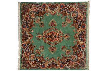 4.5x5 Vintage Kerman Square Rug