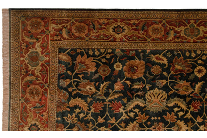 9x11.5 Vintage Indian Serapi Design Carpet