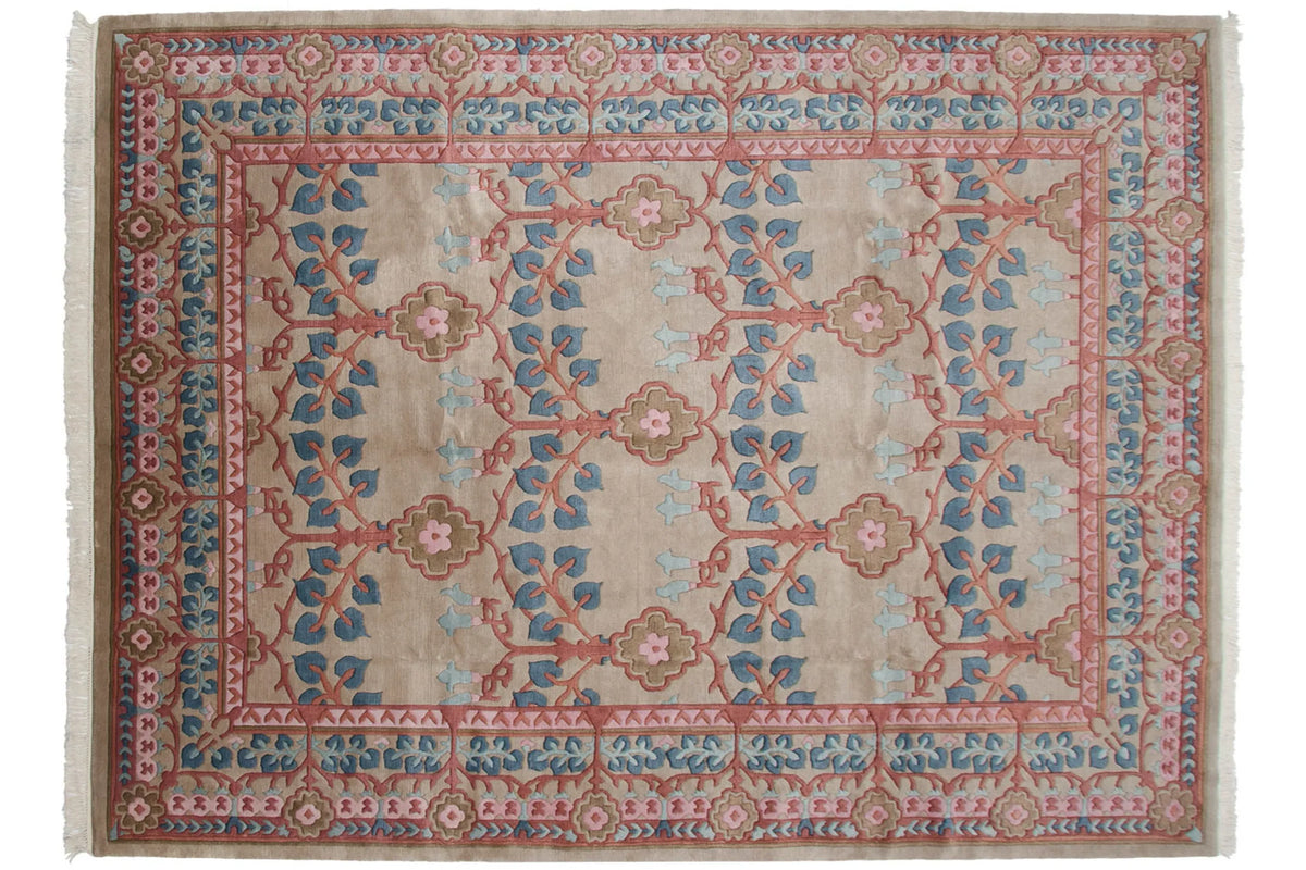 8.5x12 Vintage Indian Arts And Crafts Design Carpet