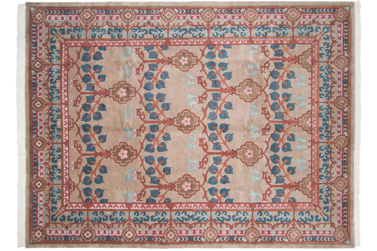 8.5x12 Vintage Indian Arts And Crafts Design Carpet