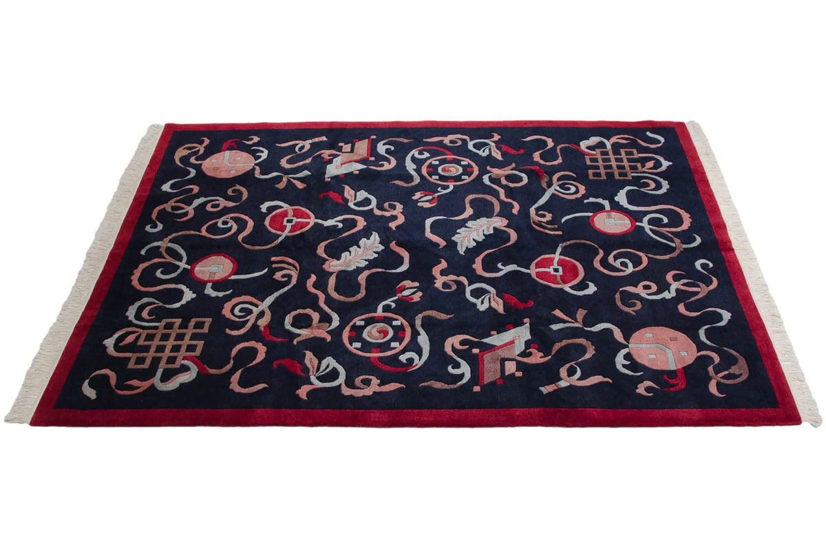 8x10 Vintage Contemporary Indian Peking Design Carpet