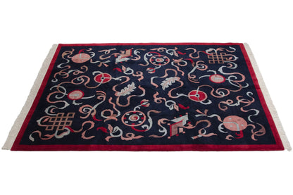 8x10 Vintage Contemporary Indian Peking Design Carpet