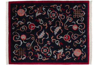 8x10 Vintage Contemporary Indian Peking Design Carpet