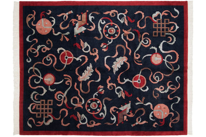 8x10 Vintage Contemporary Indian Peking Design Carpet