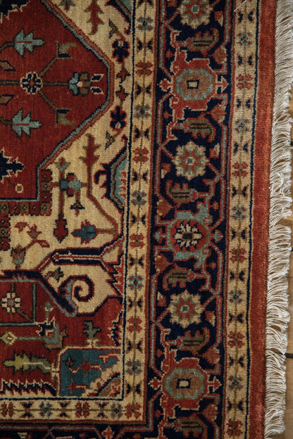 4x12 Indian Heriz Design Rug Runner