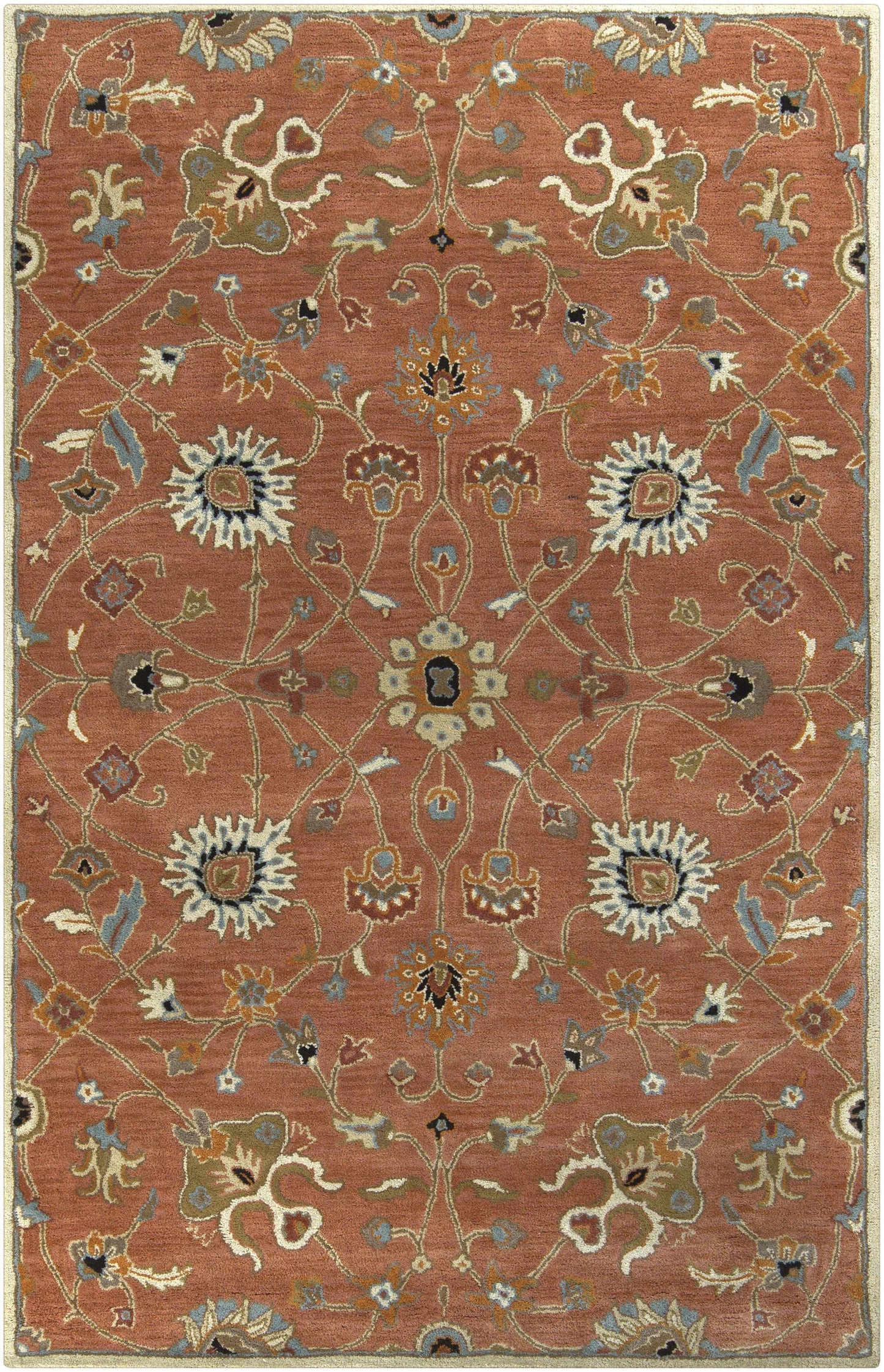 Logville Hand Tufted Rust 1119 Wool Rug