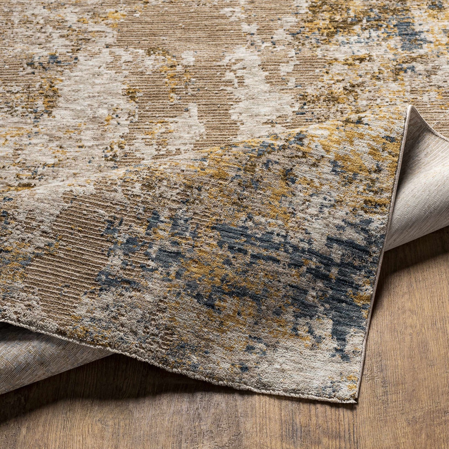 Meads Abstract Mustard Luxe Rug