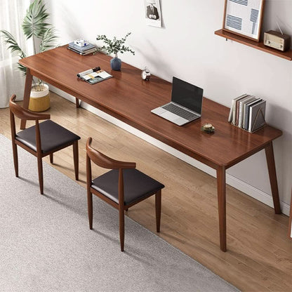 Mid-Century Minimalist Long Desk for Home Office Use
