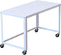 Mobile Metal Desk Workstation with Wheels and Durability
