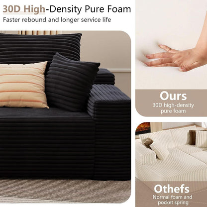 Modern 107 Inch Cloud Sectional Couch with Chaise