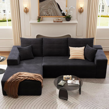 Modern 107 Inch Cloud Sectional Couch with Chaise