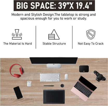 Modern 39 Inch Computer Desk for Home Office Use