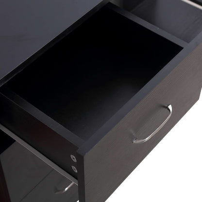 Modern 47 Inch Computer Desk With Storage Shelves