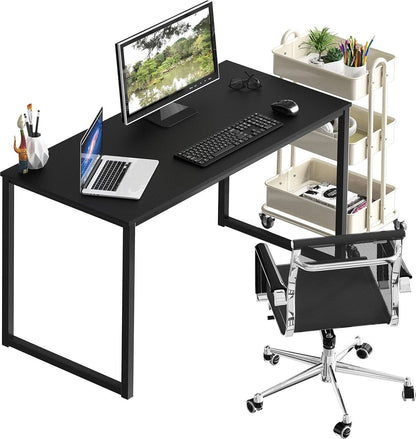 Modern 48 Inch Black Computer Desk for Home Office