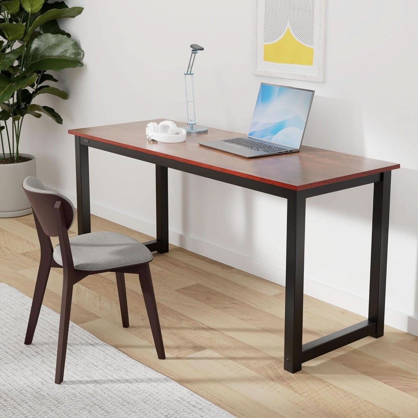 Modern 63 Inch Computer Desk for Home Office Use