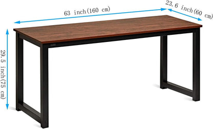Modern 63 Inch Computer Desk for Home Office Use
