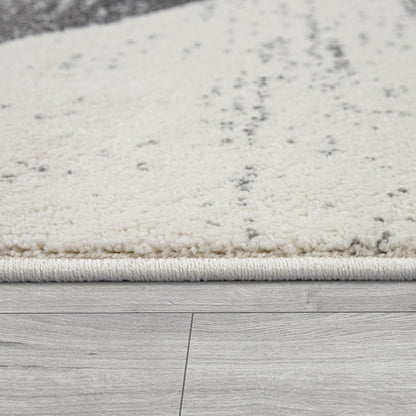 Modern Area Rug Mero Abstract Design - Black and White