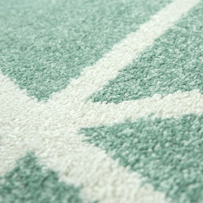 Modern Geometric Rug for Living-Room in Mint Green