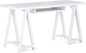 Modern Industrial Solid Wood Writing Desk with Keyboard Tray