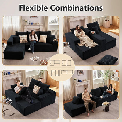 Modern L-Shape Cloud Sectional Couch for Living Room