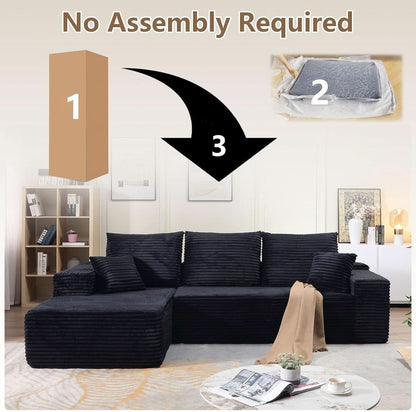 Modern L-Shape Cloud Sectional Couch for Living Room