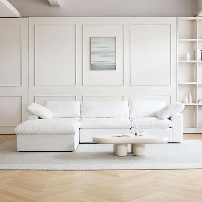 Modern L Shape Cloud Sofa Comfortable Convertible Sectional Couch