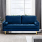 Modern Velvet Loveseat Sofa with Pillows for Comfort