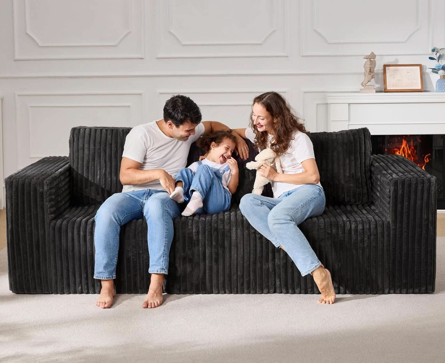 Modular Sectional Sofa With Deep Memory Foam Comfort