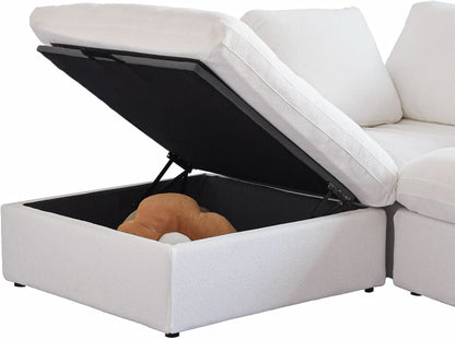 Modular Sectional Sofa with Storage Ottoman and Washable Covers