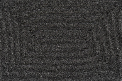 Black Braided Faux Jute Rug