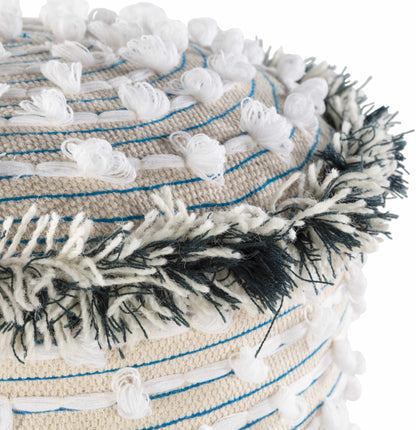 Matagami Beige Hand Woven Stool