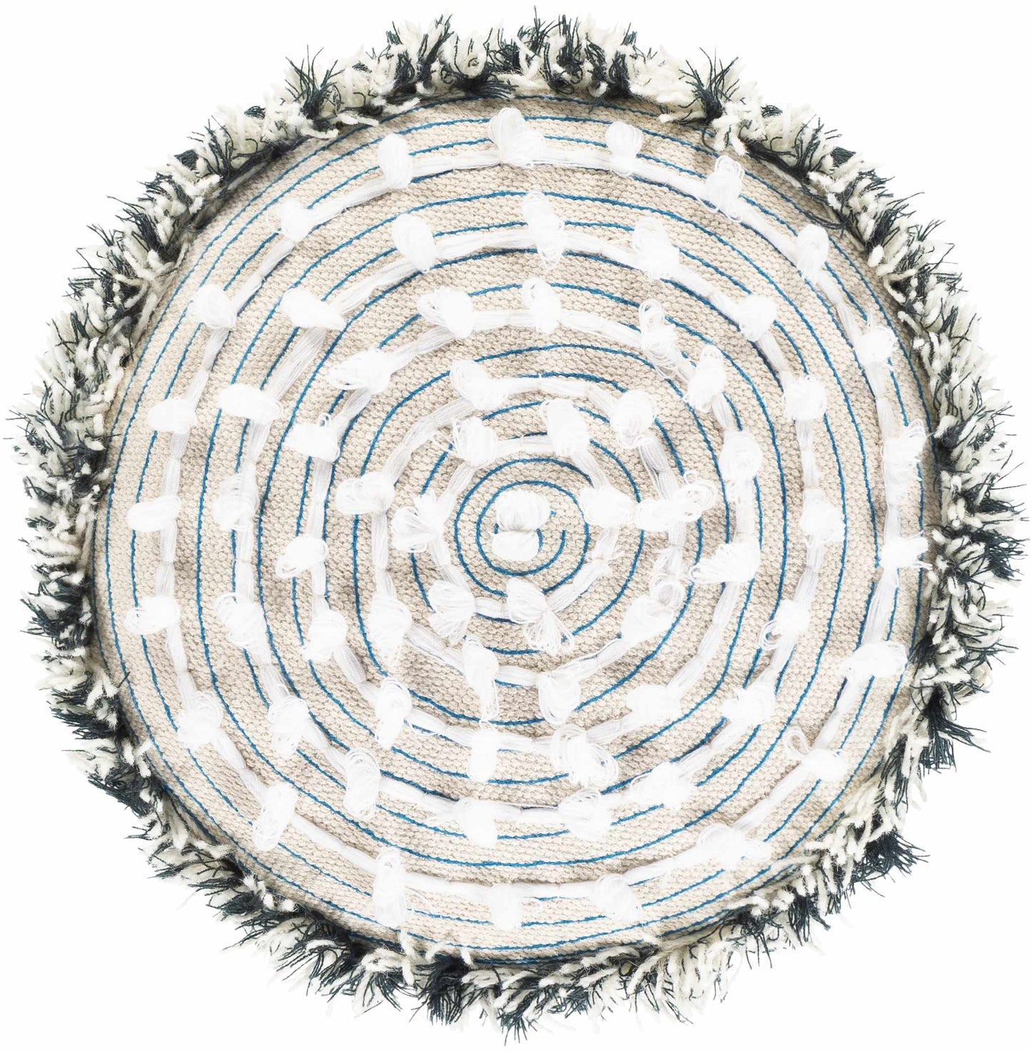 Matagami Beige Hand Woven Stool