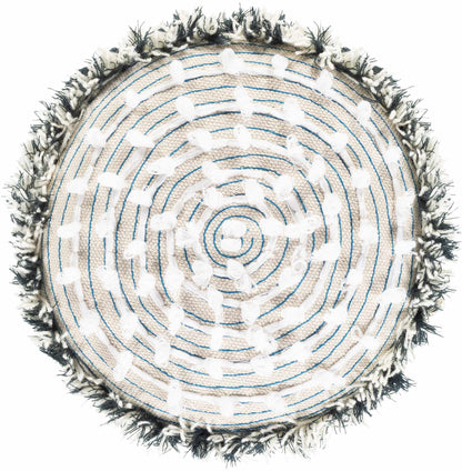 Matagami Beige Hand Woven Stool